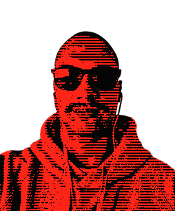 Rodgi in sunglasses and a hoodie